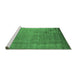 Sideview of Machine Washable Oriental Emerald Green Industrial Area Rugs, wshurb1578emgrn