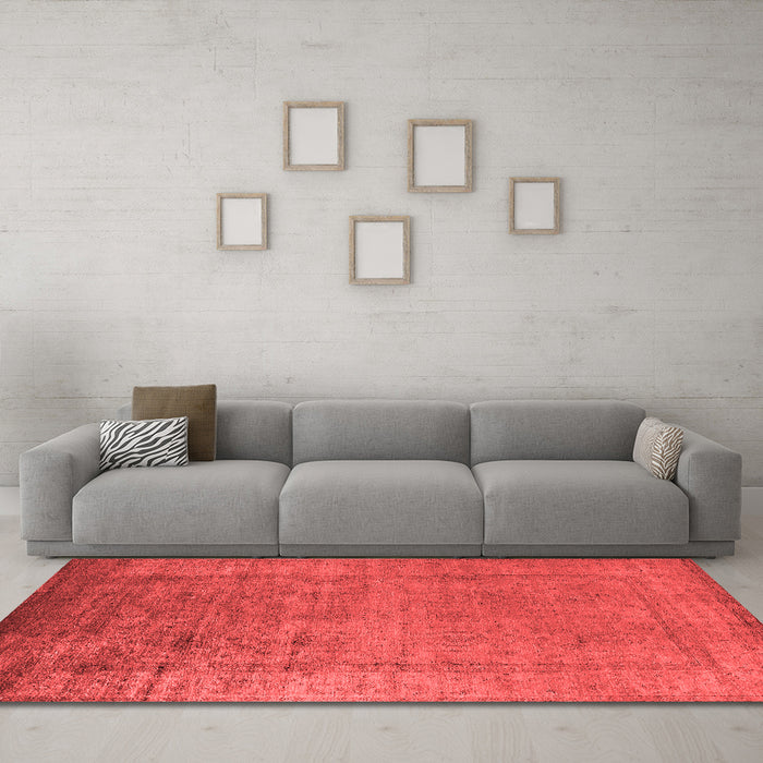 Industrial Red Washable Rugs