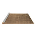 Sideview of Machine Washable Oriental Brown Industrial Rug, wshurb1578brn