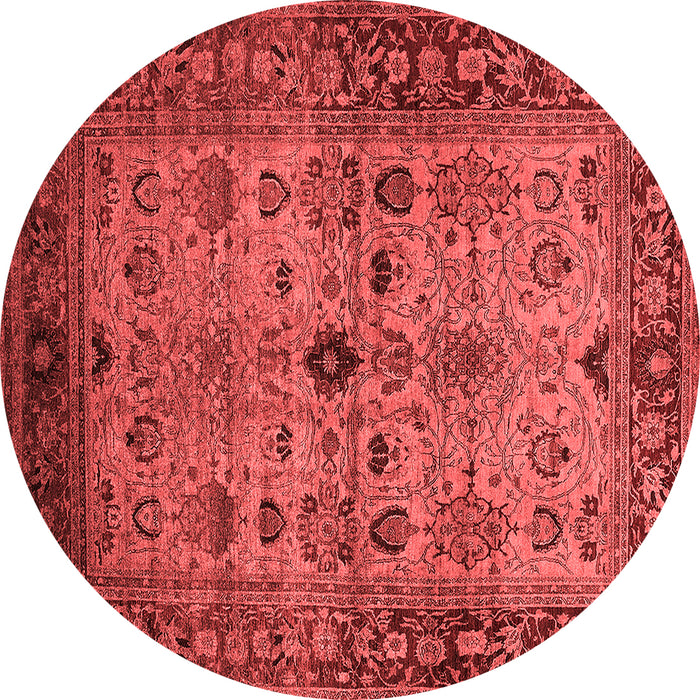 Machine Washable Oriental Red Industrial Rug, wshurb1579red
