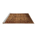 Sideview of Machine Washable Oriental Orange Industrial Area Rugs, wshurb1579org