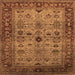 Square Oriental Orange Industrial Rug, urb1579org