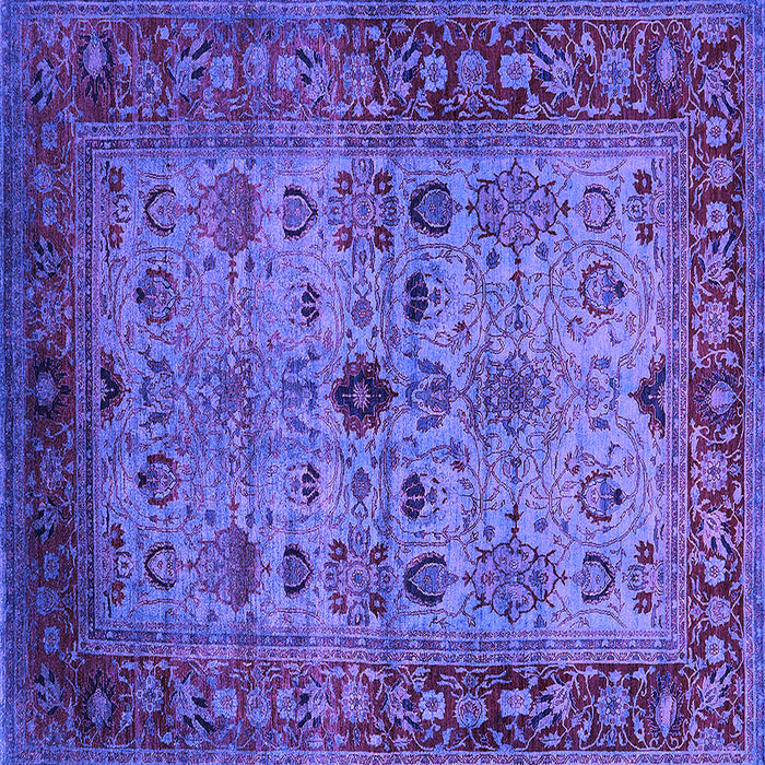 Square Oriental Purple Industrial Rug, urb1579pur