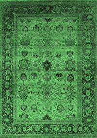 Oriental Emerald Green Industrial Rug, urb1579emgrn