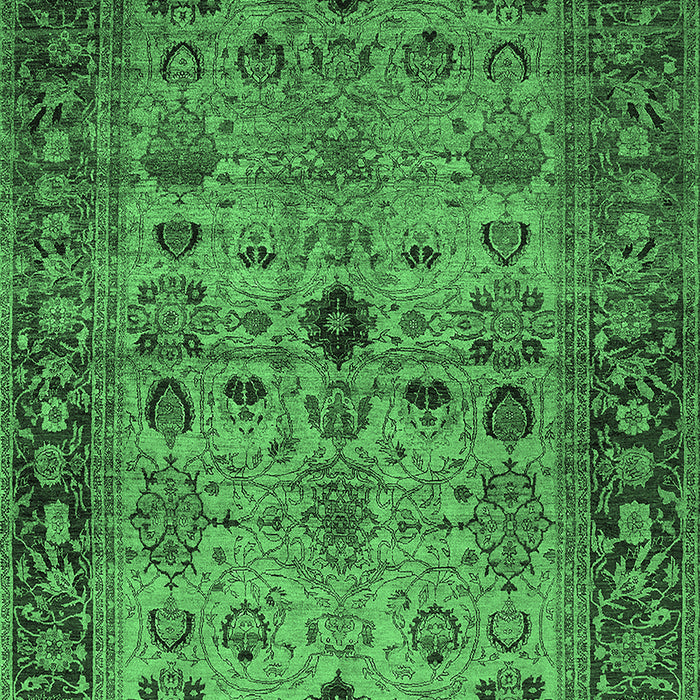 Oriental Emerald Green Industrial Rug, urb1579emgrn