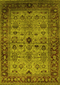 Oriental Yellow Industrial Rug, urb1579yw