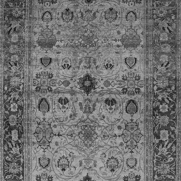 Machine Washable Oriental Gray Industrial Rug, wshurb1579gry