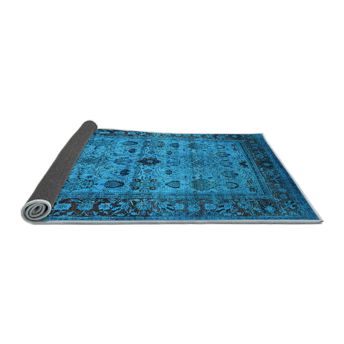 Sideview of Oriental Light Blue Industrial Rug, urb1579lblu