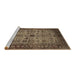 Sideview of Machine Washable Oriental Brown Industrial Rug, wshurb1579brn