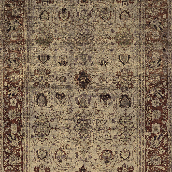 Machine Washable Oriental Brown Industrial Rug, wshurb1579brn