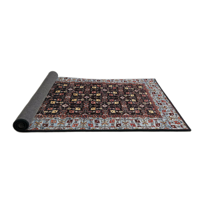 Sideview of Mid-Century Modern Red Oriental Rug, urb1580