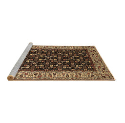 Sideview of Machine Washable Oriental Brown Industrial Rug, wshurb1580brn