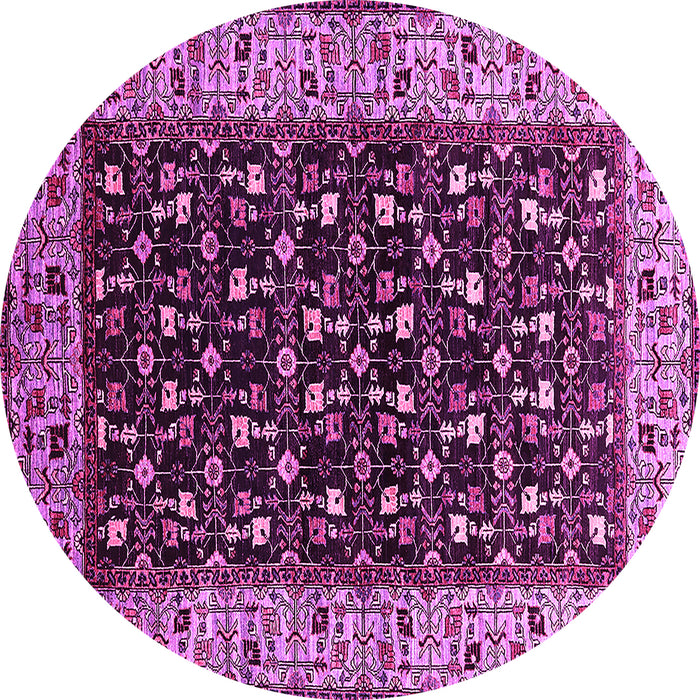 Round Oriental Pink Industrial Rug, urb1580pnk