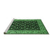 Sideview of Machine Washable Oriental Emerald Green Industrial Area Rugs, wshurb1580emgrn