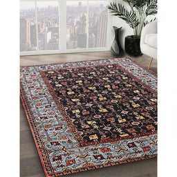 Machine Washable Industrial Modern Night Red Rug in a Family Room, wshurb1580