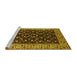 Sideview of Machine Washable Oriental Yellow Industrial Rug, wshurb1580yw