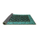 Sideview of Oriental Turquoise Industrial Rug, urb1580turq