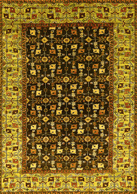 Oriental Yellow Industrial Rug, urb1580yw