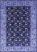 Machine Washable Oriental Blue Industrial Rug, wshurb1580blu