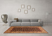 Machine Washable Oriental Orange Industrial Area Rugs in a Living Room, wshurb1580org