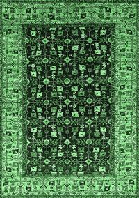 Oriental Emerald Green Industrial Rug, urb1580emgrn