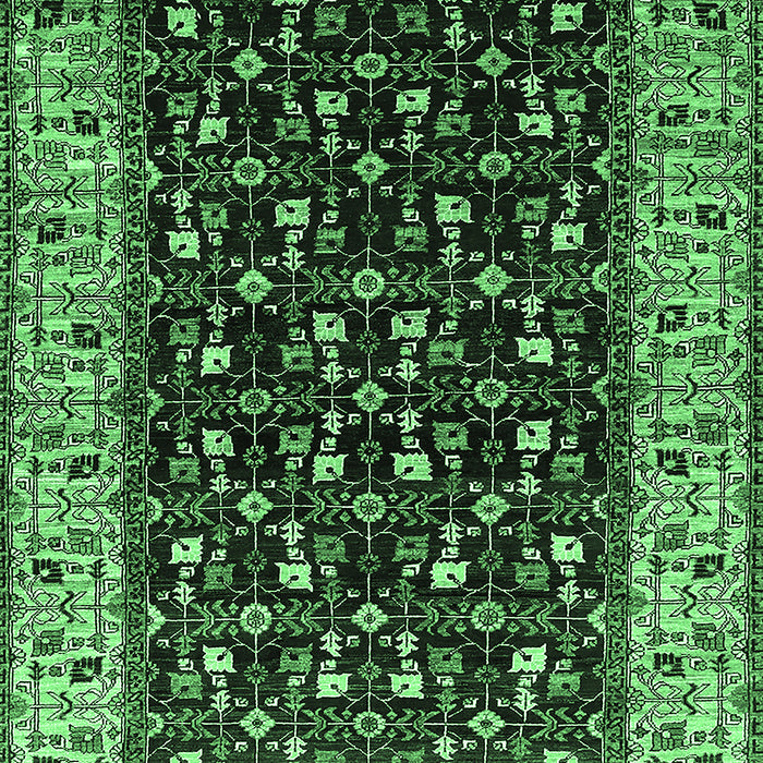Oriental Emerald Green Industrial Rug, urb1580emgrn