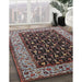 Mid-Century Modern Red Oriental Rug in Family Room, urb1580