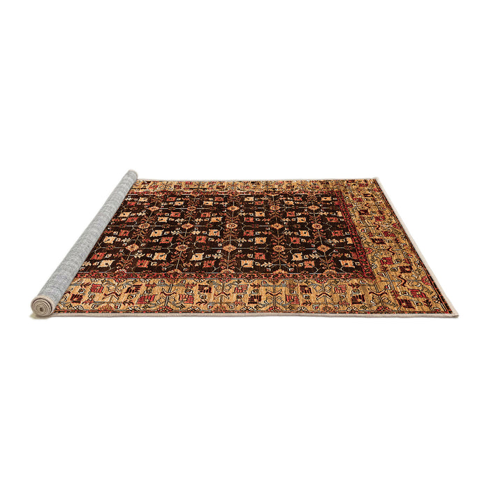 Sideview of Machine Washable Oriental Orange Industrial Area Rugs, wshurb1580org