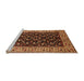 Sideview of Machine Washable Oriental Orange Industrial Area Rugs, wshurb1580org