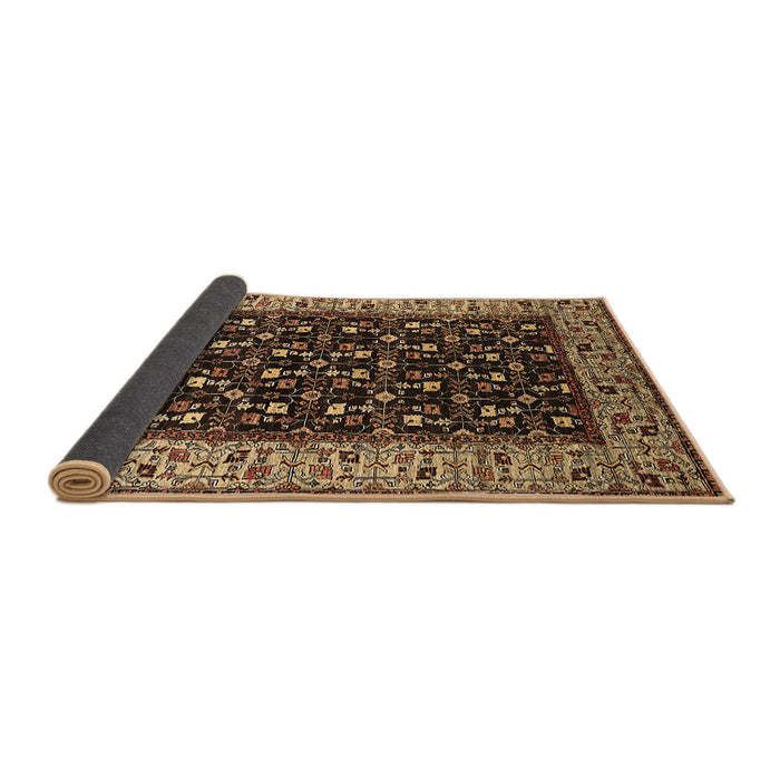 Sideview of Oriental Brown Industrial Rug, urb1580brn