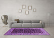 Machine Washable Oriental Purple Industrial Area Rugs in a Living Room, wshurb1580pur