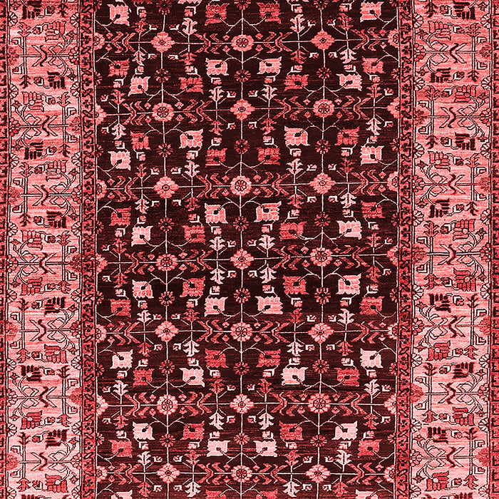 Machine Washable Oriental Red Industrial Rug, wshurb1580red
