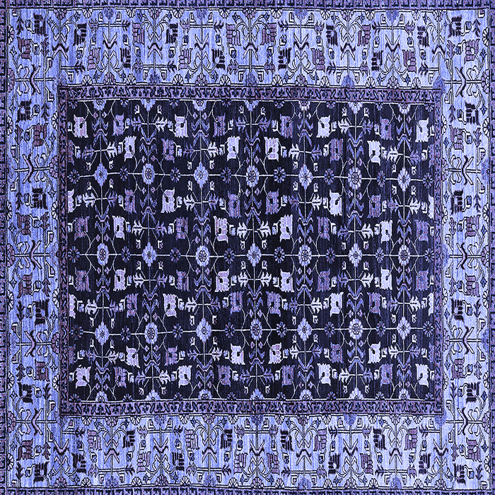 Square Oriental Blue Industrial Rug, urb1580blu