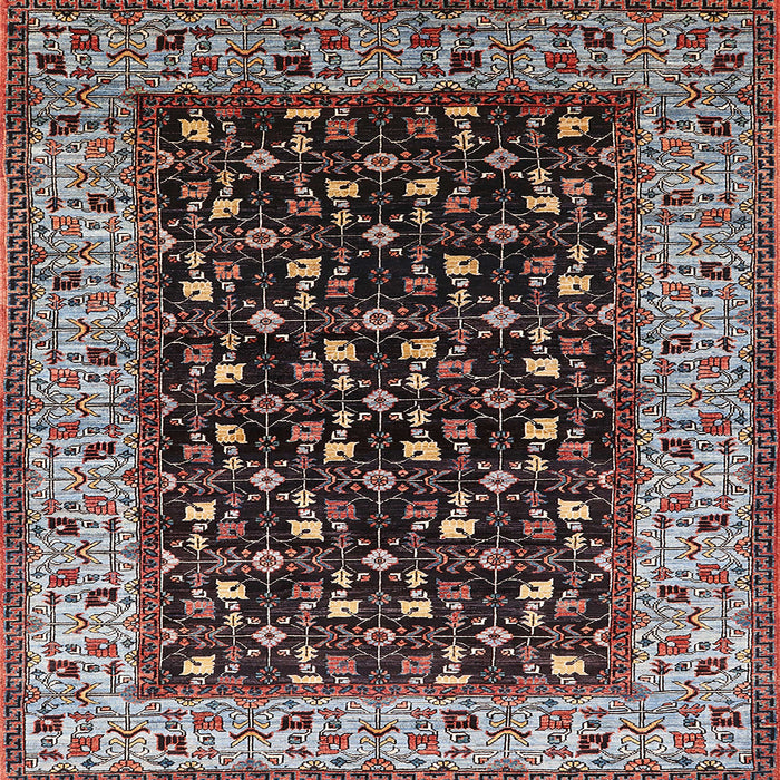 Square Mid-Century Modern Red Oriental Rug, urb1580