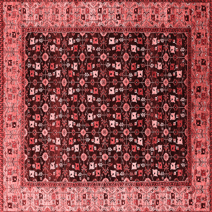 Machine Washable Oriental Red Industrial Rug, wshurb1581red
