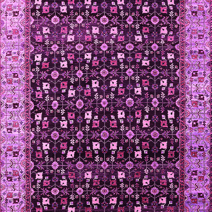 Machine Washable Oriental Pink Industrial Rug, wshurb1581pnk