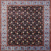 Square Mid-Century Modern Rosy Brown Pink Oriental Rug, urb1581