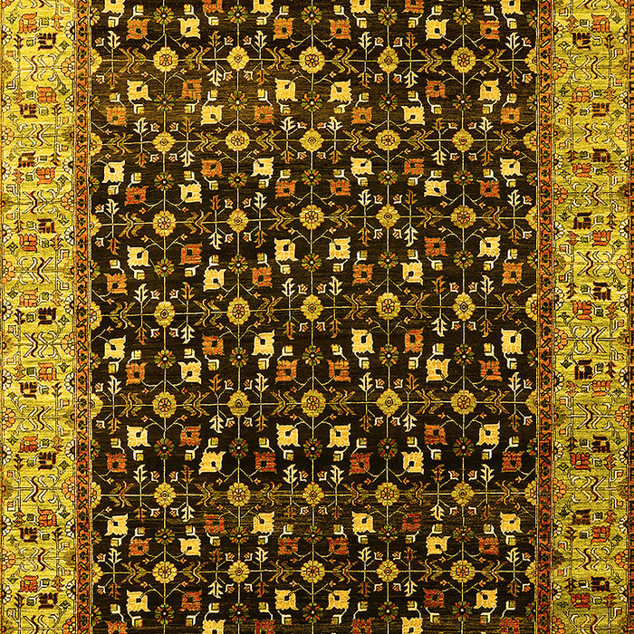 Oriental Yellow Industrial Rug, urb1581yw