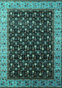 Oriental Turquoise Industrial Rug, urb1581turq