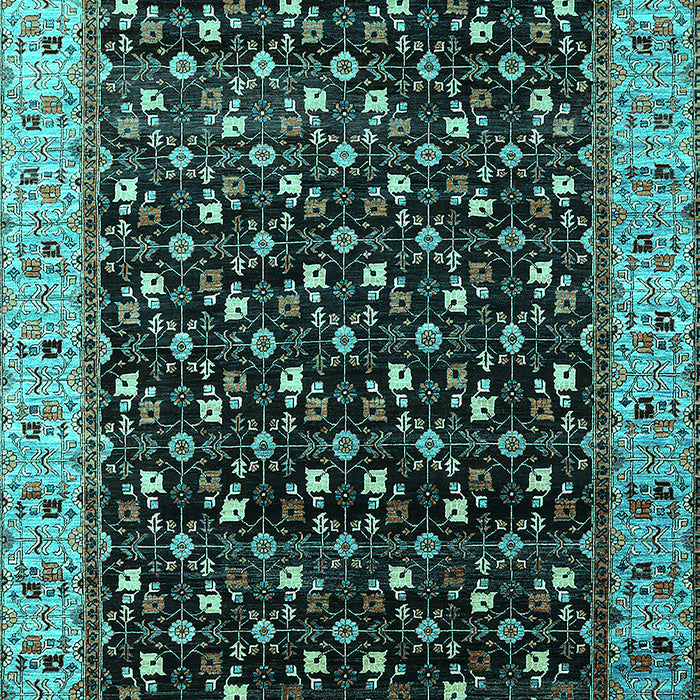 Oriental Turquoise Industrial Rug, urb1581turq