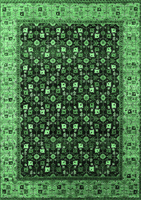 Oriental Emerald Green Industrial Rug, urb1581emgrn