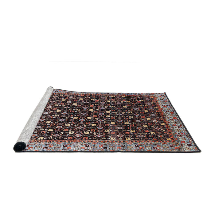Sideview of Machine Washable Industrial Modern Rosy Brown Pink Rug, wshurb1582