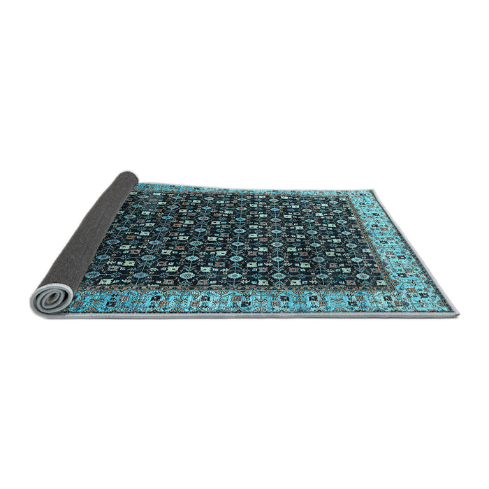Sideview of Oriental Light Blue Industrial Rug, urb1582lblu