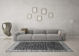 Machine Washable Oriental Gray Industrial Rug in a Living Room,, wshurb1582gry