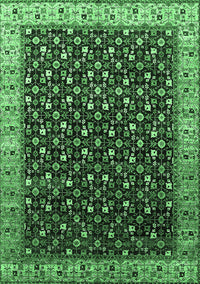 Oriental Emerald Green Industrial Rug, urb1582emgrn