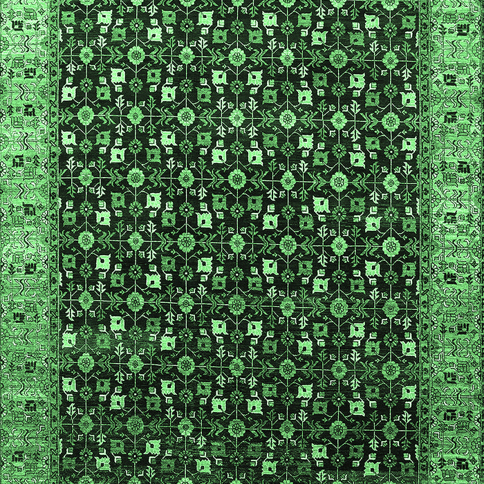 Oriental Emerald Green Industrial Rug, urb1582emgrn