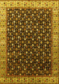 Oriental Yellow Industrial Rug, urb1582yw