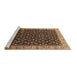 Sideview of Machine Washable Oriental Brown Industrial Rug, wshurb1582brn