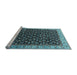 Sideview of Machine Washable Oriental Light Blue Industrial Rug, wshurb1582lblu