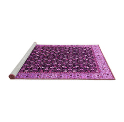 Sideview of Machine Washable Oriental Pink Industrial Rug, wshurb1582pnk